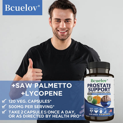 Men's Prostate & Urinary Tract Support Capsules - Saw Palmetto, Lycopene, Antioxidant, Supports prostate health, urinary health