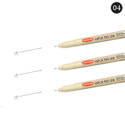 12 Tip Pigment Liner Micron Ink Marker Pen for Manga Draw Sketching Needle Pen Hook Line Pen Sketch Stationery Set Art Supplies