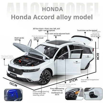 Authorized 1:18 HONDA Eleventh Accord Alloy Car Model Diecasts Metal Vehicles Car Model Simulation Collection Toy mans Gift
