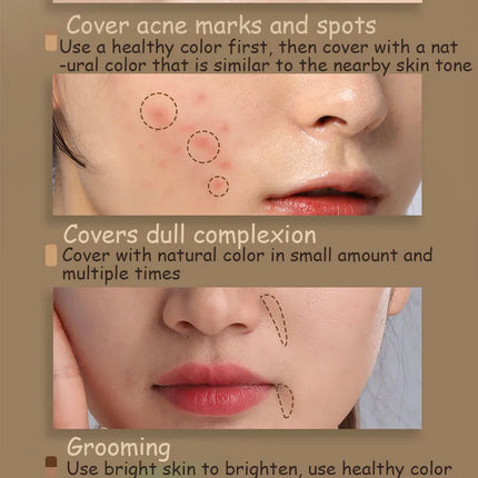 TFIT 3 Colors Concealer Palette Professional Makeup Face Eye Contour Face Spot Concealer Dark Circle Correcting Face Makeup