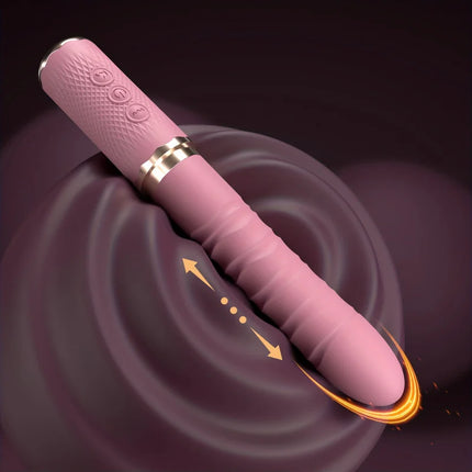 1Pink dual-motor realistic push-pull vibrating egg with heating function，Sex Toy Vibrator Clitoral Stimulator
