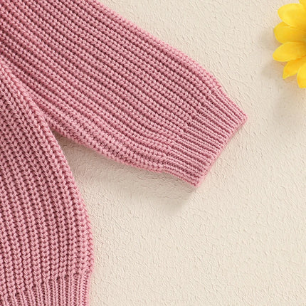 Baby Girls Knit Sweater Clothes New Toddler Infant Newborn Knitwear Soft Spring Long Sleeve Baby Solid Color Pullover Tops