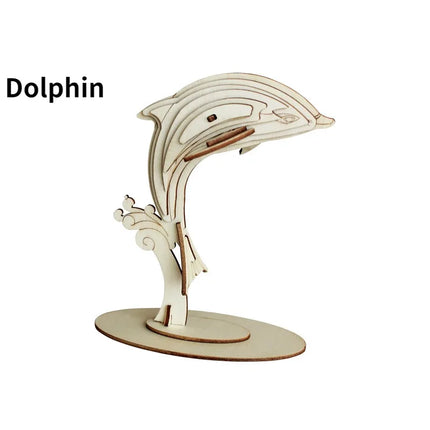 Marine Life Series 3D Wooden Puzzle Educational Toys Puzzles for Kids Educational Toys Wooden Gift for Children Creatif
