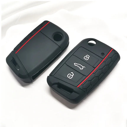 For VW Golf 7 GTI Polo T-Cross T-Roc Touran Tiguan Skoda Octavia Rapid Kodiaq Fabia Seat Ibiza Leon Ateca Arona Key Case Cover