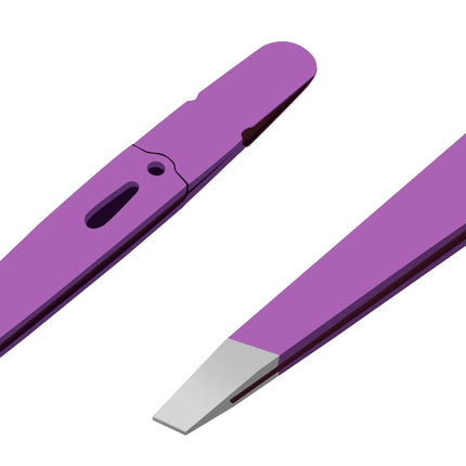 Stainless Steel Slanted Mouth Eyebrow Tweezers Colorful Hair Beauty Fine Hairs Puller Eye Brow Clips Beard Removal Makeup Tools