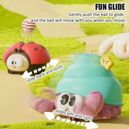 USB Rechargeable Floating Ball Blowing Toy Portable Cute Ladybug Floating Ball Cartoon Mini Hermit Crab Toy Children's Toys