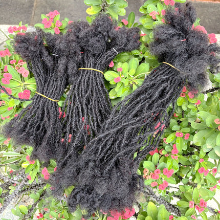 0.2cm Handmade Inter Loc Extension Sisterlocks 100% Human Hair Permanent Micro Locs Extensions Natural Looking Soft Dreadlock