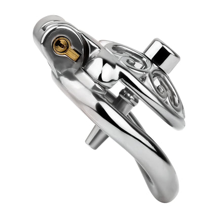 LEZEE Metal Chastity Cage With Urethral Plug Cock Cages Discreet Shipping Sexy Adult Male Penis Ring Metal Cockring Sex Toys