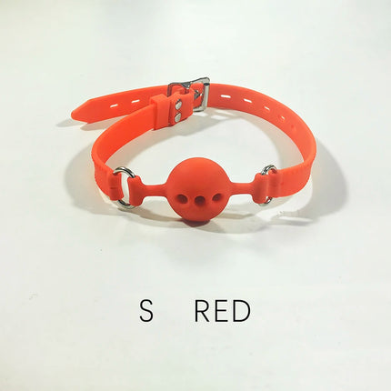 Thierry Fetish Extreme Breathable Silicone Ball Gag Bondage Restraints Open Mouth Gags Adult Game Sex Toys For Couple Size S M L