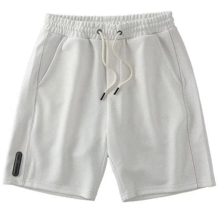 Summer Men's Waffle Y2K Shorts New Korean Fashion Drawstring Baggy Short Pants Fitness Breathable Streetwear Gym Bermuda