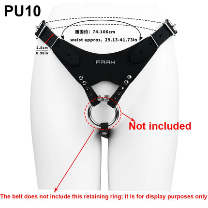 NSFU Black/Red Male Chastity Belt PU Material Cock Lock Assisted Restraint T-Pants Harness Sexy Accessories Sex Toy For Men 18+