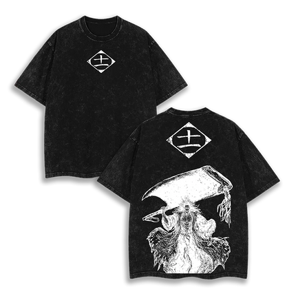 Washed Oversized Bleach Anime Graphic T Shirt Women Men Ichigo Kurosaki Bankai Hollow Bleach T-Shirt Female Male Clothing Tees