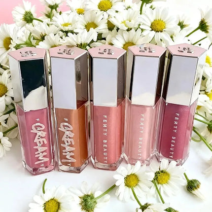 Fashion New Fenty Beauty Lip Gloss Multicolor Moisten Shine Glitter Lip Plumper Makeup Beginner Liquid Lipstick Makeup Cosmetics
