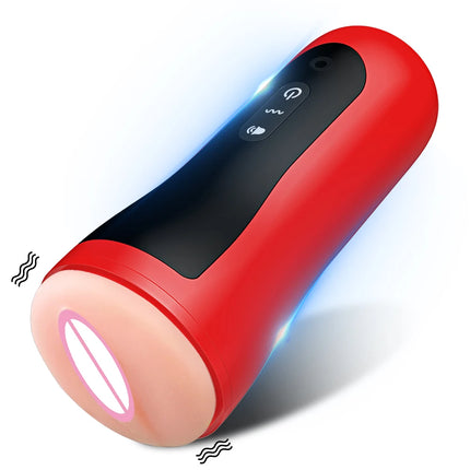 Male Masturbator Automatic Vibration Vagina Blowjob Machine Soft Pussy Penis Pump Masturbation Cup Sex Toys for Men Sex Machine
