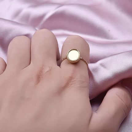 6pcs/lot Gold Plated Stainless Steel Base Rings Settings DIY Blank Knuckle Rings for Women Jewelry Charms Never Fade Wholesale