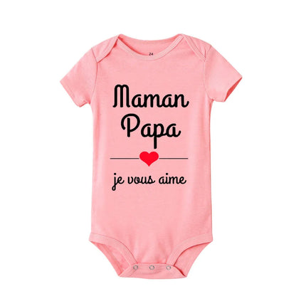 Mom Dad I Love You Baby Bodysuits Mothers Day Infant Outfit Fathers Day New Born Boys Girls Clothes Mothers Day Fathers Day Gift