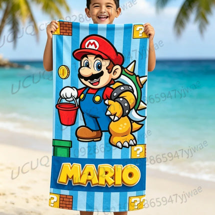 1 PC Mario Beach Towel Colorful Bath Towels For Girl Quick Dry Sand Free Beach Yoga Spa Gym Pool Beach Towel