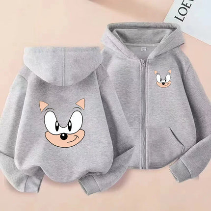 Children Supersonic Animals Cardigan Zipper Style Hoodie Sweatshirt Boys Girls3-12Yrs Loose Casual Charming Sports Coat Clothing