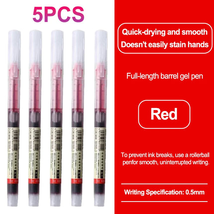 High Quality 0.5mm Quick Drying Fine Point Liquid Ink Pens Smooth Writing Comfortable Grip Non-Smudge for Office School Supplies