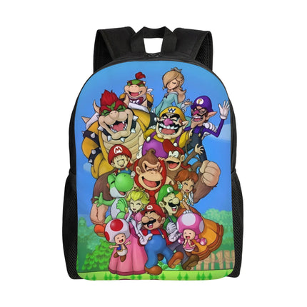 3D Printing M-Marioed Backpacks for Boys Girls Cartoon Yoshi College School Travel Bags Men Women Bookbag Fits 15 Inch Laptop