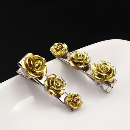 The Apothecary Diaries Cute MaoMao Hair Clip Gold Rose Hair Accessory Earrings Necklace Set Love Hairpin Anime Cosplay Props Gif