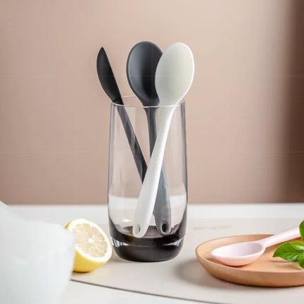 3pcs Silicone Spoon Mixing Soup Spoons Kitchen Mixing Ladle Cooking Utensils Kitchenware Tool for Stirring and Serving