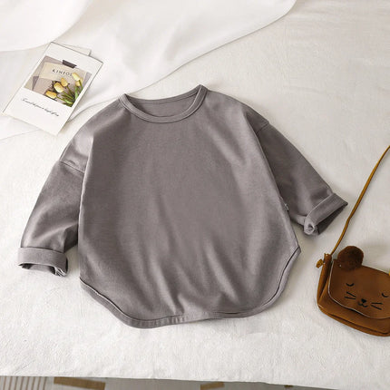 Baby Boys Basic Tee Long Sleeve T-shirts Pure Cotton Baby Girl Tops Kids T-shirt Cotton Spring Tee Shirts Baby Boy Clothes Tees