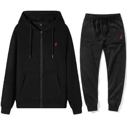 Men's Classic Hoodies and Sport Pants for Autumn and Winter, Suitable for Casual Fitness, Warmth and Casual Sportswear Sets in A