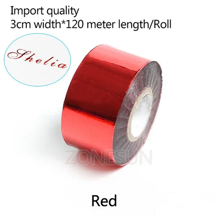 ZONESUN Hot Stamping Foil 3cm Hot Stamp Ribbon Date Coding Foil Paper Hot Embossing Foil Paper Make Colorful Logo