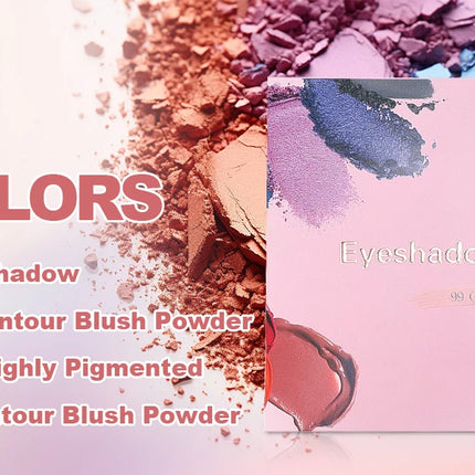 99 Colors Eyeshadow Palette Colorful Eyeshadow Palette, Matte Shimmer Glitter Rainbow Makeup Palle Christmas Day Gifts for Women