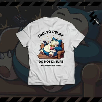 2025 Summer Pokémon Anime SNORLAX 100% Pure Cotton Printed T-shirt Men Harajuku Loose Casual Versatile Short-sleeved Top Y2k