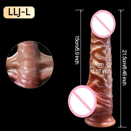 Super Realistic Dildo Penis Sliding Foreskin ejaculation Big Dick Penetration Anal Female Masturbation Sexy Adult Women Sex toys