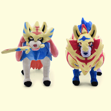 30cm Ⅷ Pokemon Sword&Shield Plush Toys Zacian Zamazenta Dauntless Shield  Intrepid Sword Stuffed Doll Cool Xmas Gift for Kid's