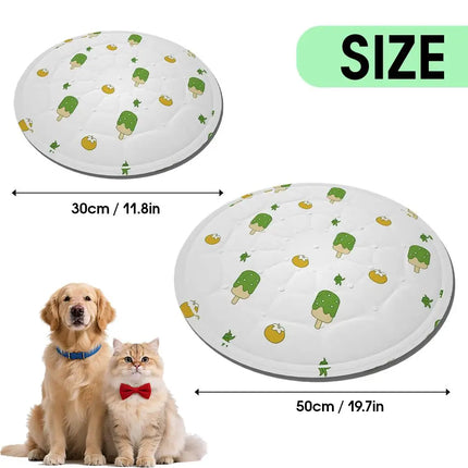 Cooling Pet Blanket Non-Slip Faux Silk Ice Pad Wear-Resistant Scratch-Proof Floor Protector Washable Summer Mat for Puppy Kitten