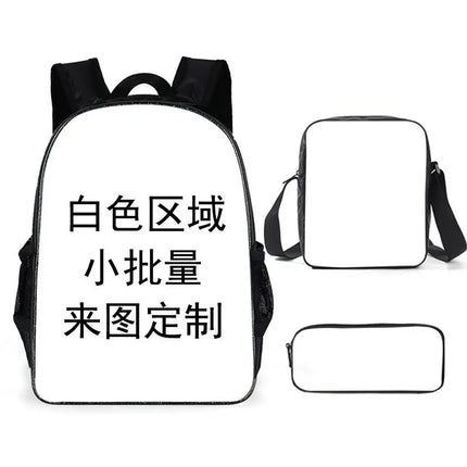Classic Popular Cartoon Dinosaur 3D Printed 3pcs/Set pupil School Bags Laptop Daypack Backpack Inclined shoulder bag Pencil Case
