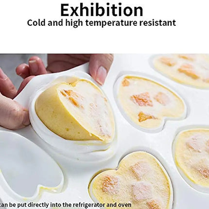 Silicone Pastry Molds for Chocolate 3D Heart Shaped Mousse Cake Dessert Baking Pan Mini Muffin Jelly Fondant Bakeware Moulds