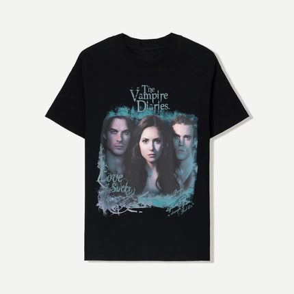 Y2k T-shirt The Vampire Diaries Short Sleeve Fashion Brand Hip Pop T-shirts Oversized Y2k Short Sleeve High Cotton Top Tee