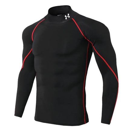Men Geometric Print Compression Shirt Gym Workout Quick-Dry / T-Shirt Homme Compression Imprimé Gym Entraînement