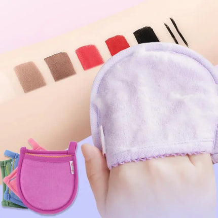 Face Wash Makeup Remover Puff Suitable For Home Or Travel Mitten Face Cleansing Cloth Glove Towel Bath Soft Bubble Mild Pad
