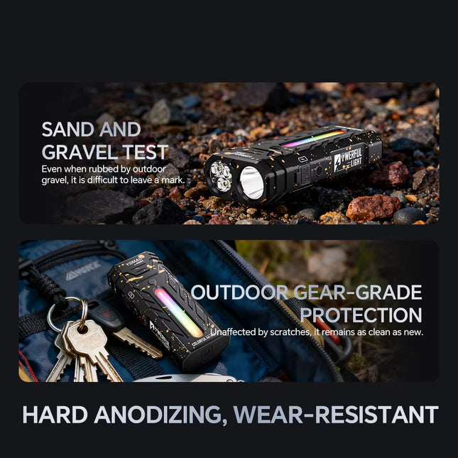 5200lumens Innovative Powerful Flashlight Portable LED Flashlight with Magnetic Torch, Perfect for Hiking Camping Adventures