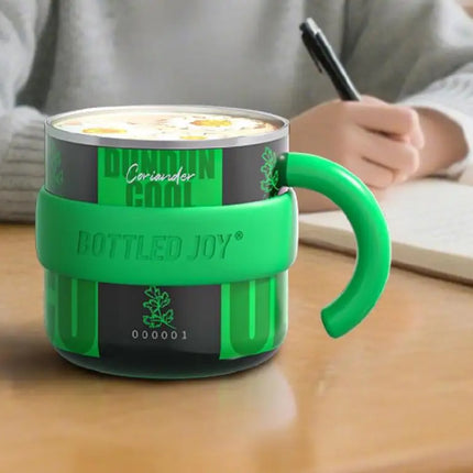 Bottled Joy Wang Yibo Limited Edition Coriander Cilantro Tumbler Insulated Mug with Unique Code Stainless Steel Water Bottle