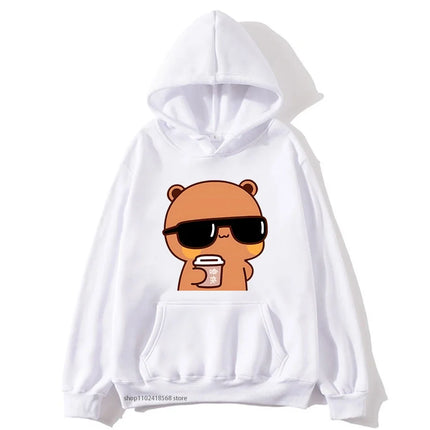 Couple Hoodies Bubu Dudu hoodie Sweatshirt Cartoon Kawaii Print Pullover Harajuku Men Women Sudaderas warm fleece hooded
