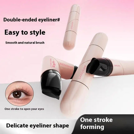 New Double Head Rotatable Eyeliner Stamp Integrated Eyeliner Stamp Precise Outline Signet Long-Lasting Eyeliner Liquid Pen