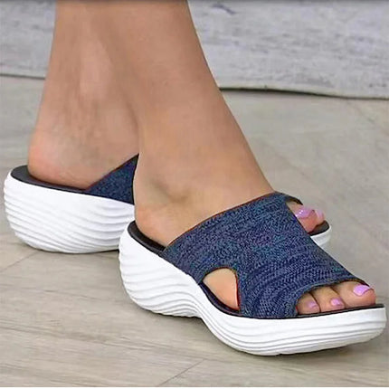 Women's Sandals Low Heels Sandals Shoes For Woman Summer Sandals Wedge Heel Slippers Summer Shoes Indoor Outdoor Sandalias Mujer