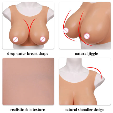 Eyung Crossdressing Shemale Boobs Fake Silicone Breast Huge Boob B-S Cup Drag Queen Crossdress Shemale Cosplay Artificial Breast