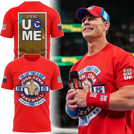 John Cena Wrestling Men's T-Shirt Summer Outdoor Sports Fitness Unisex Tops Casual O-Neck Short Sleeve Tee Casual Men Clothing