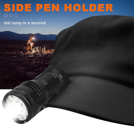 Powerful 3/9LED Flashlights USB Rechargeable High-Lumen Handheld Torch with Pen Clip Outdoor Magnetic Work Light Lantern