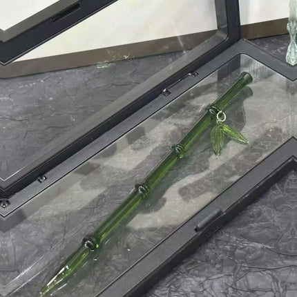 Chinese Style Hair Pin Green Resin Bamboo Leaf Vintage Hair Stick Elegant Gift for Women