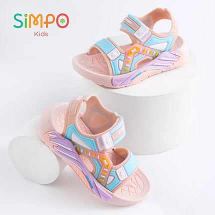 One Pairs of Summer Kids' Sandals Unisex Soft Bottom Casual Beach Shoes for Primary School Students