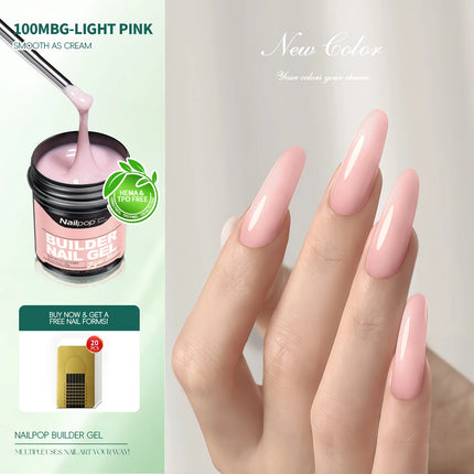 Nailpop Professional Builder Gel UV Hard Gel for Nail Strengthen Quick Building Long Lasting Soak Off Extension Gel 30/100g